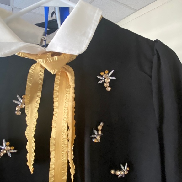 Sister Jane Shift Dress Ribbon Ties Embelleshments